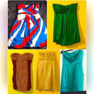 5 Forever 21 Tube top mini dresses